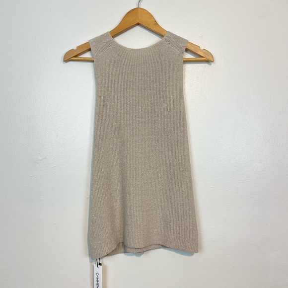NWT The Commense Knit Halter Cross-Over Collar Tank Top - Picture 7 of 12